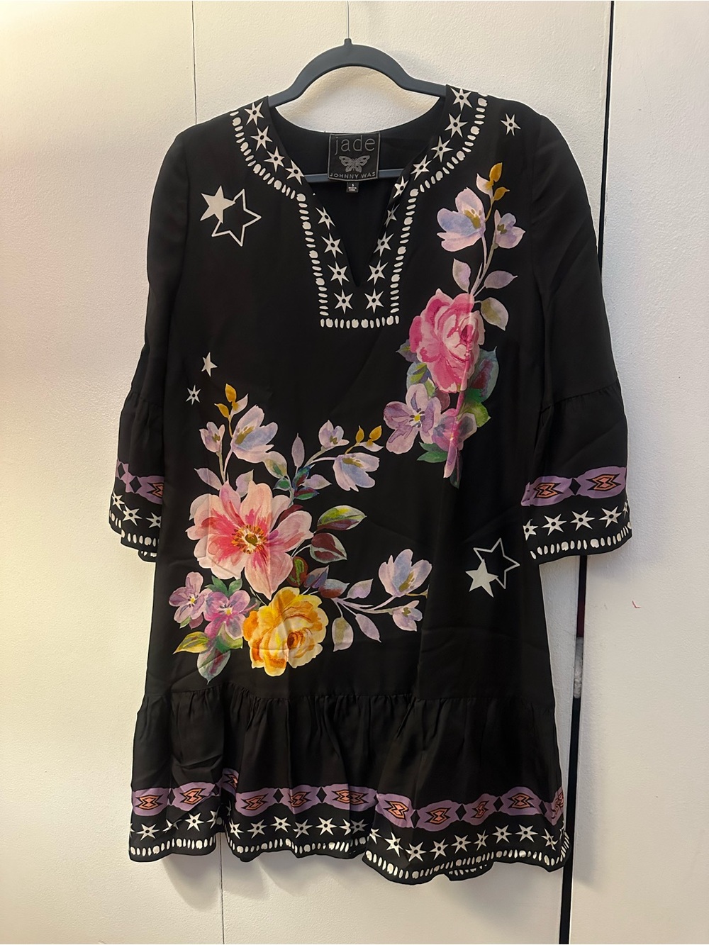 Johnny Was Jade Beach/Summer/Vacation Dress New Black Size Small